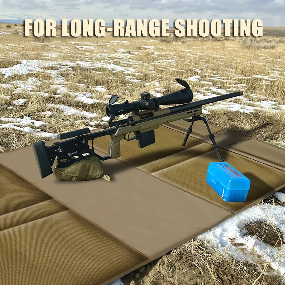 1000D Waterproof Shooting Mat, Prone Padded Tactical Roll-Up Hunting Pad with Pockets, Bipod Holder, Molles