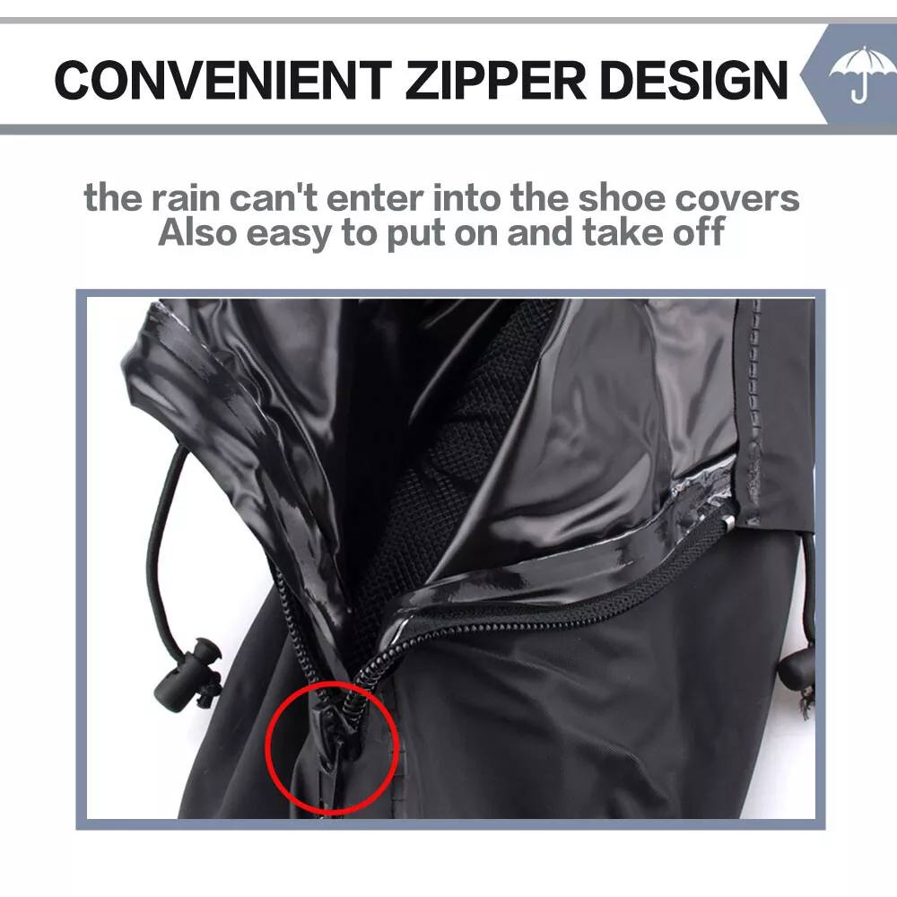 Anti-slip Waterproof Overshoes, Reusable Rain Shoe Covers, Foldable & Lightweight for Outdoor Walking, Hiking & Camping