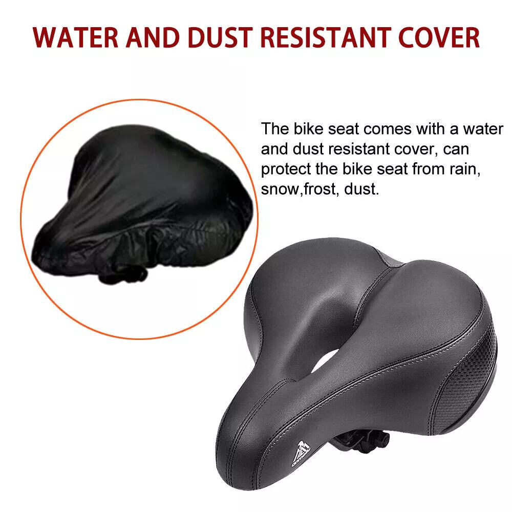 Shock-Absorbing Bike Seat, Comfortable Waterproof Bicycle Saddle, PU Leather Cover, Perfect Fit for Indoor and Outdoor Use