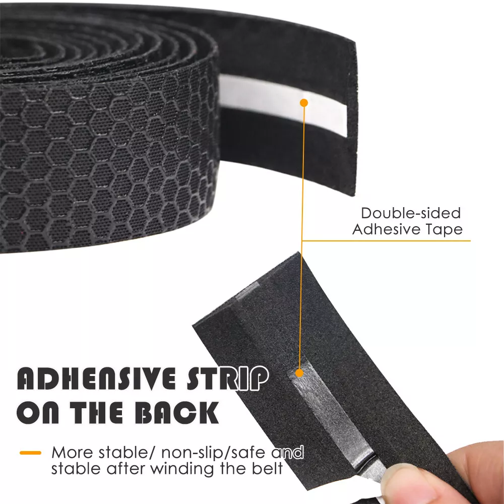 Bike Handlebar Tape, Set of 2 Durable Black Grip Tapes, Shock-Absorbing & Moisture-Wicking, Wrap Your Bicycle for an Awesome Comfortable Ride