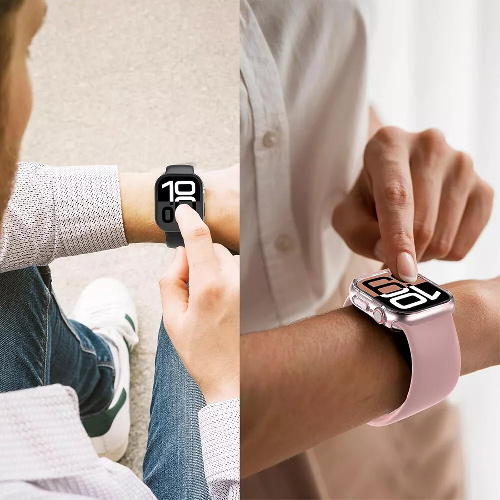 Protective Case for Apple Watch Series 10 42mm/46mm, Raised-Edge & Open Design, Hard PC Bumper