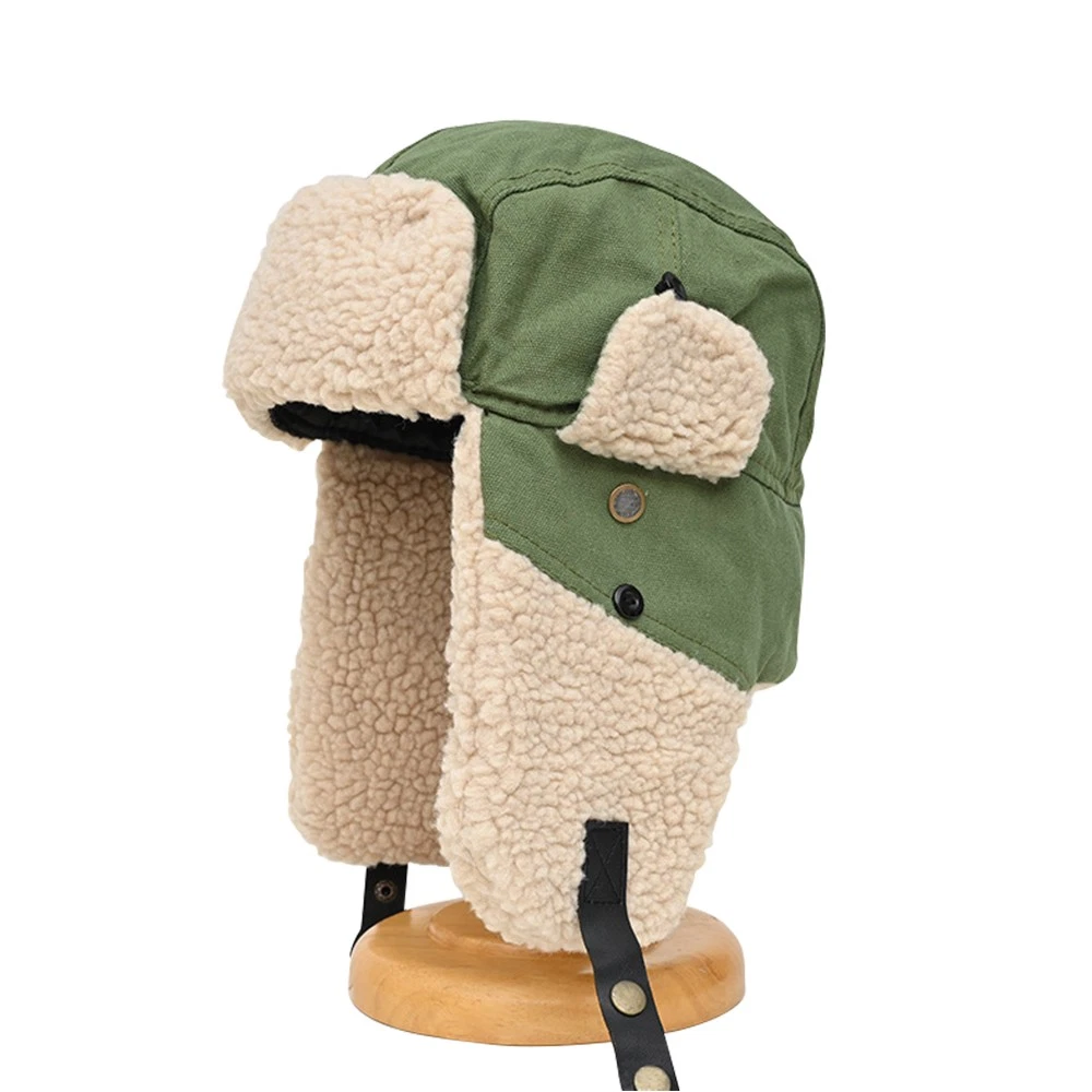 Unisex Winter Trapper Hat w/Ear Flaps Outdoor Aviator Ushanka Windproof Ski Cap