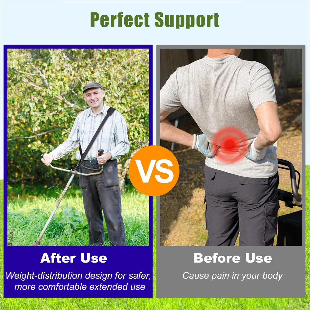 Adjustable Trimmer Strap, Universal Grass Eater Shoulder Harness Belt, Leaf Lawn Grass Edger Strap, Heavy-Duty, Anti-Slip, Ergonomic Support