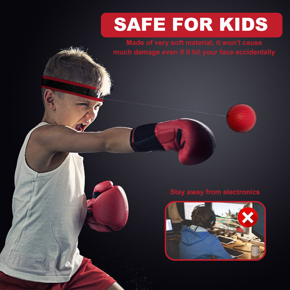 Boxing Reflex Ball Reaction With Headband Hand Eye Coordination Adults Kids Gift