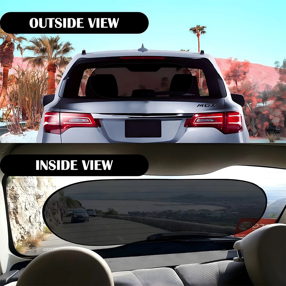 Car Back Window Sun Shade, Static Cling Rear Window Sunshade, Block Harmful UV Rays