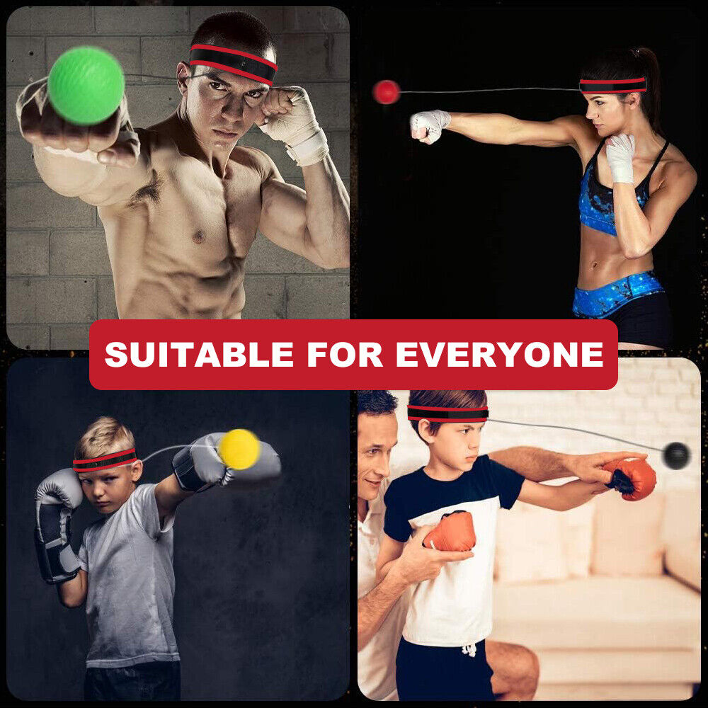 Boxing Reflex Ball Reaction With Headband Hand Eye Coordination Adults Kids Gift
