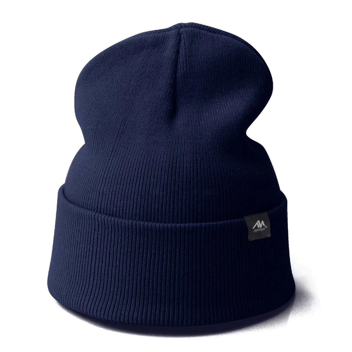 Unisex Beanie Hat Cuff Slouchy Men Women Long Warm Soft Knit Cap Winter Solid