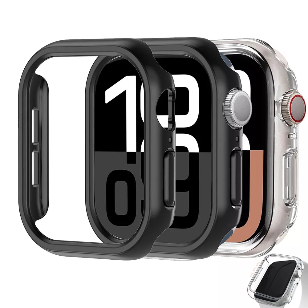 Protective Case for Apple Watch Series 10 42mm/46mm, Raised-Edge & Open Design, Hard PC Bumper