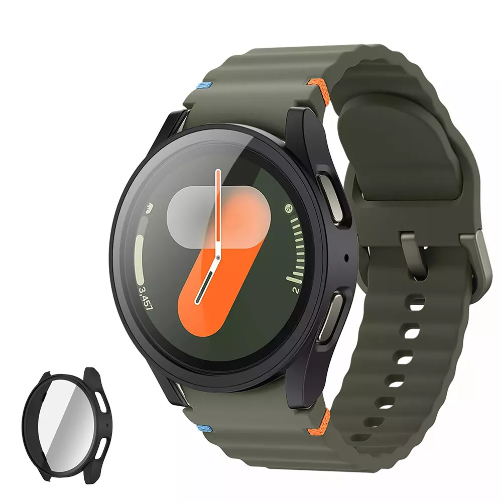 Screen Protector Case for Samsung Galaxy Watch 7 40/44mm, Tempered Glass, Full Protection Anti Scratch, Matte Finish