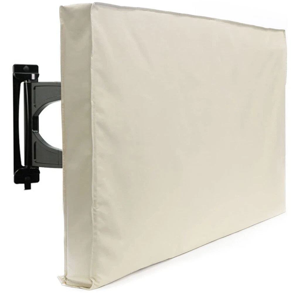 600D Outdoor TV Cover for Flat Screens, Heavy Duty Weatherproof Television Protector