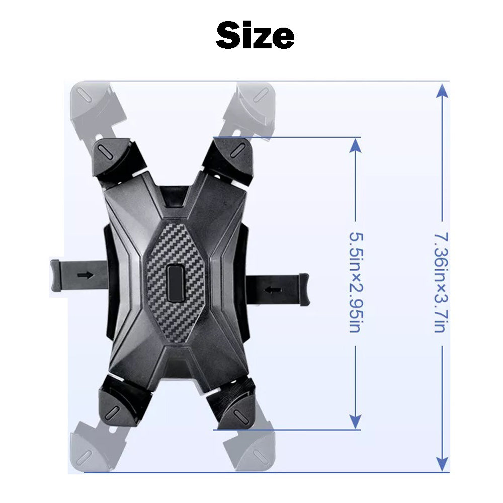 360° Rotation Motorcycle Phone Holder Bike Handlebar Mount Scooter Anti-Shake