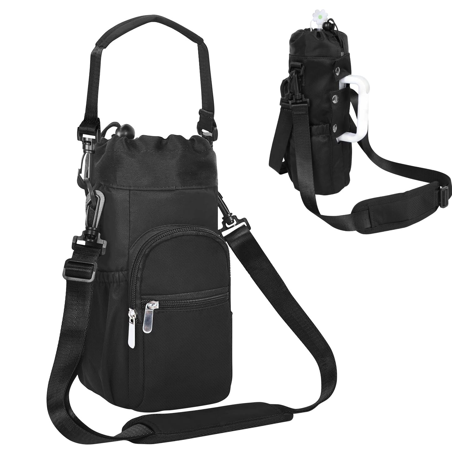 For Stanley Tumbler Cup 40oz Water Bottle Holder Carry Bag Travel Pouch w/ Strap