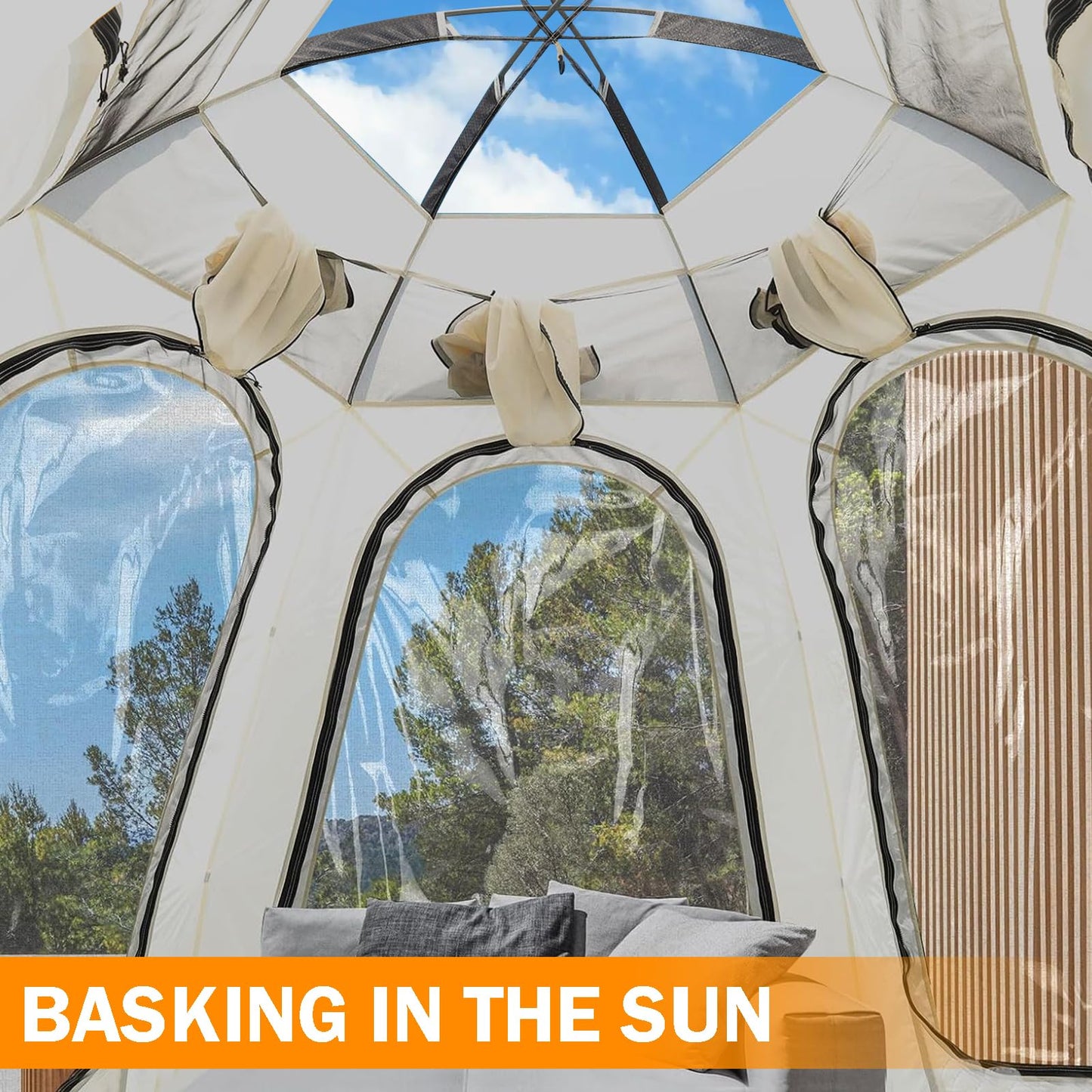 10x10 FT Screen House for 4-6 People, Outdoor Sports Tent Canopy with Mesh Mosquito Netting