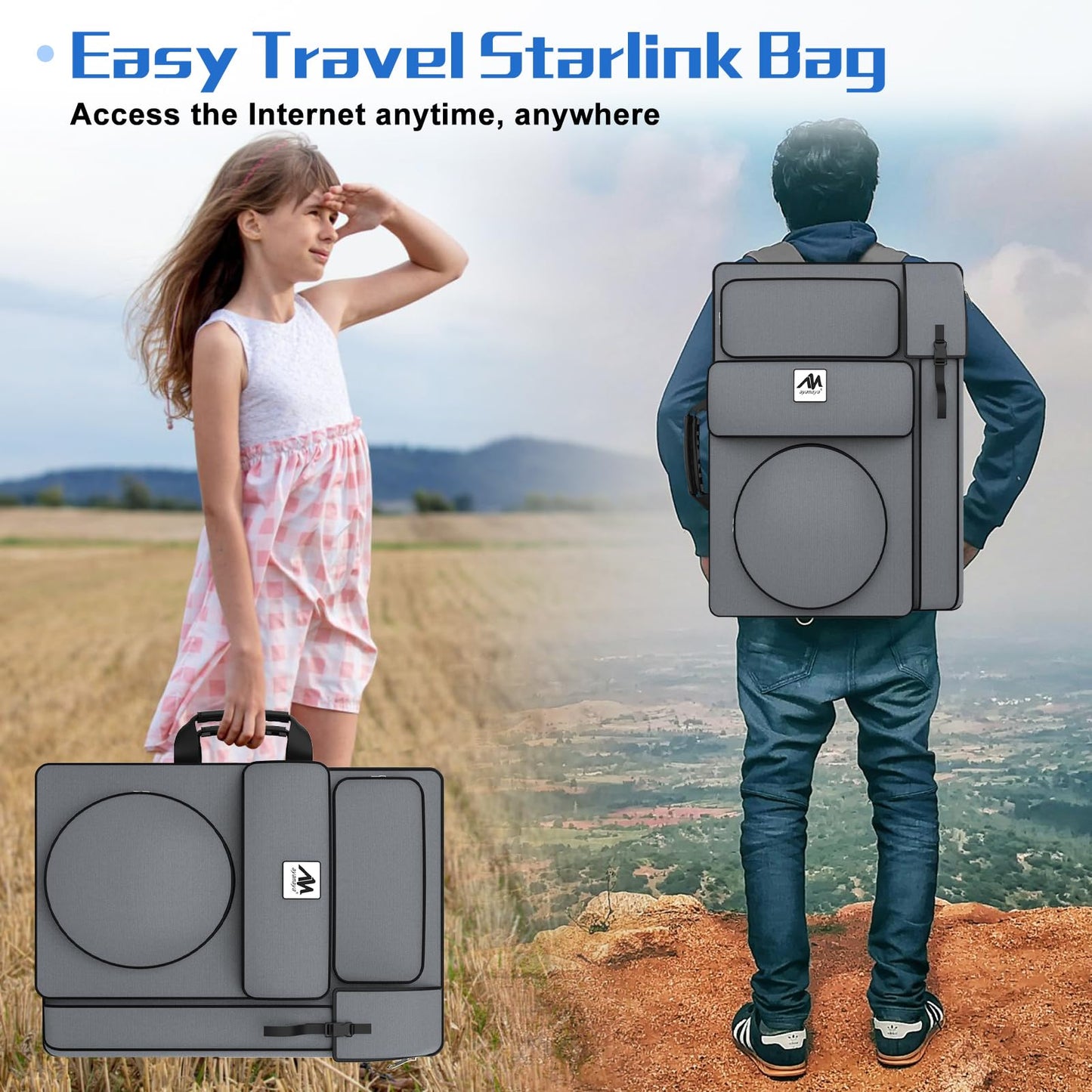 Starlink Gen 3 Carry Bag, Large Travel Backpack for Starlink Internet Satellite Kit