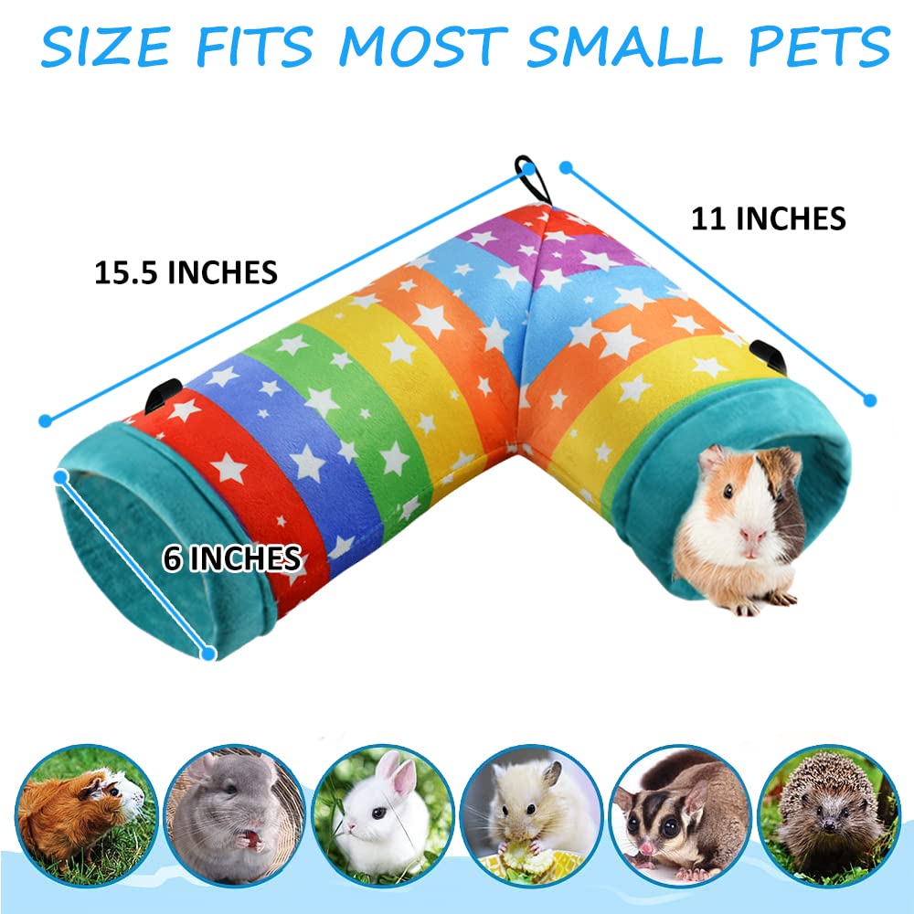 Guinea Pig Hideout Hanging Tunnel, 2-in-1 Function of Small Animal Hammock & Cozy Bed Nest