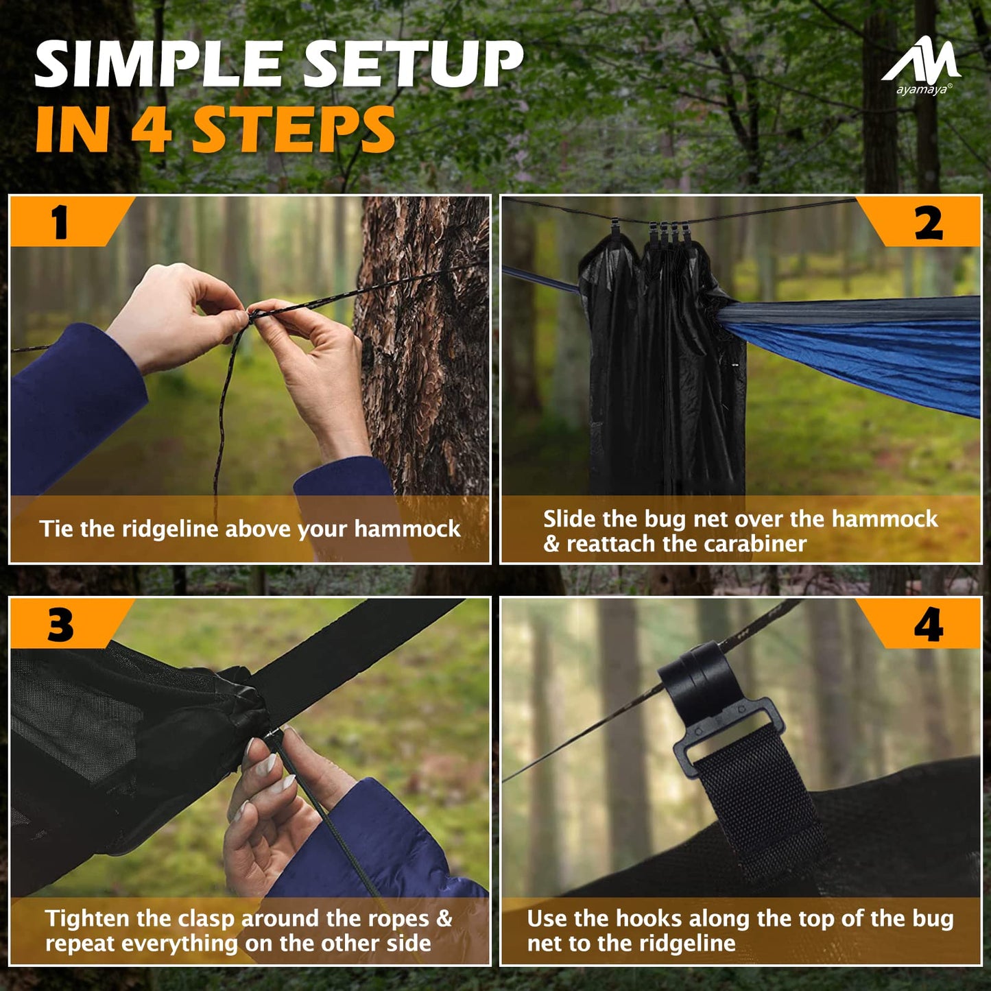 Hammock Bug Net - 11.15ft Superfine Mosquito Net for Hammocks
