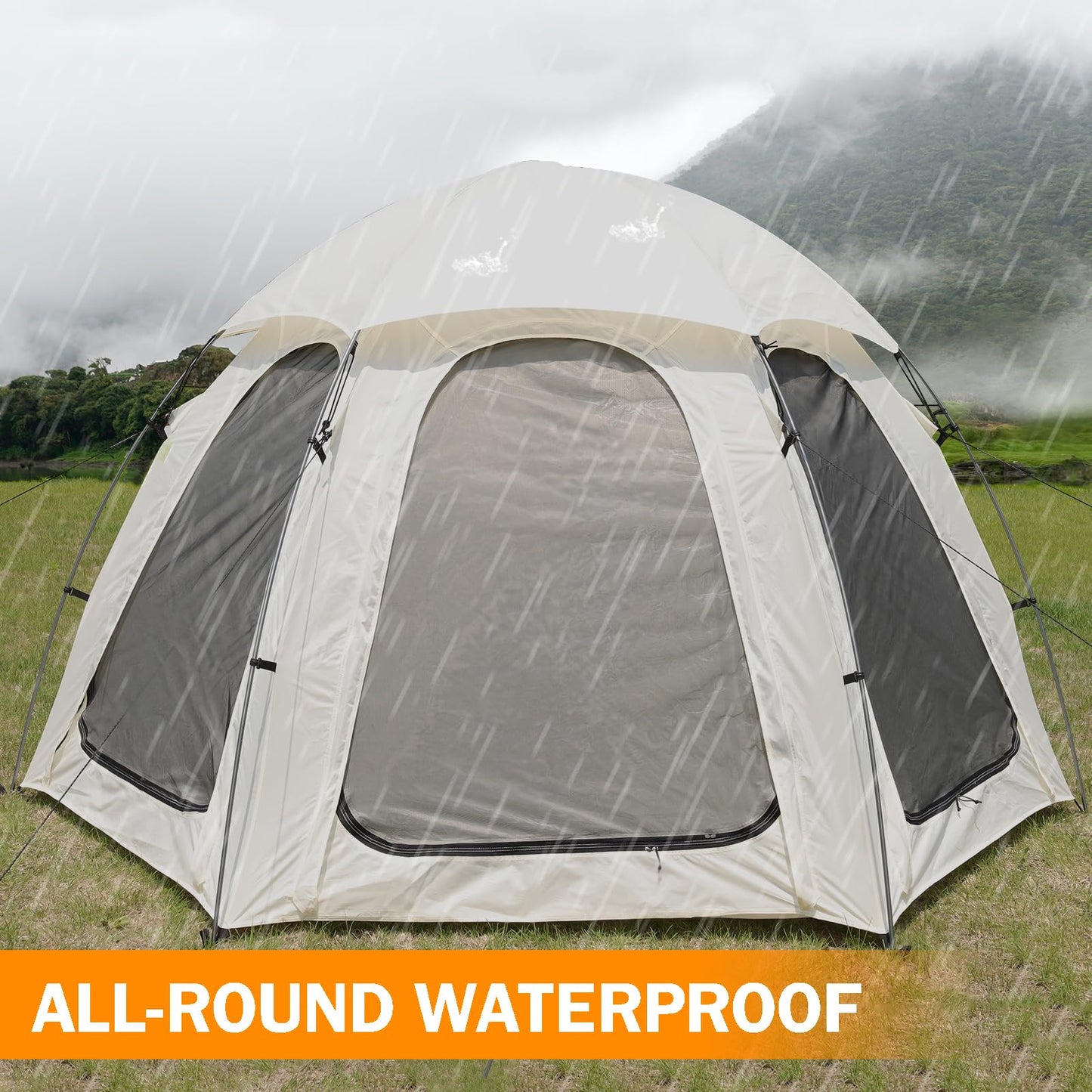 10x10 FT Screen House for 4-6 People, Outdoor Sports Tent Canopy with Mesh Mosquito Netting