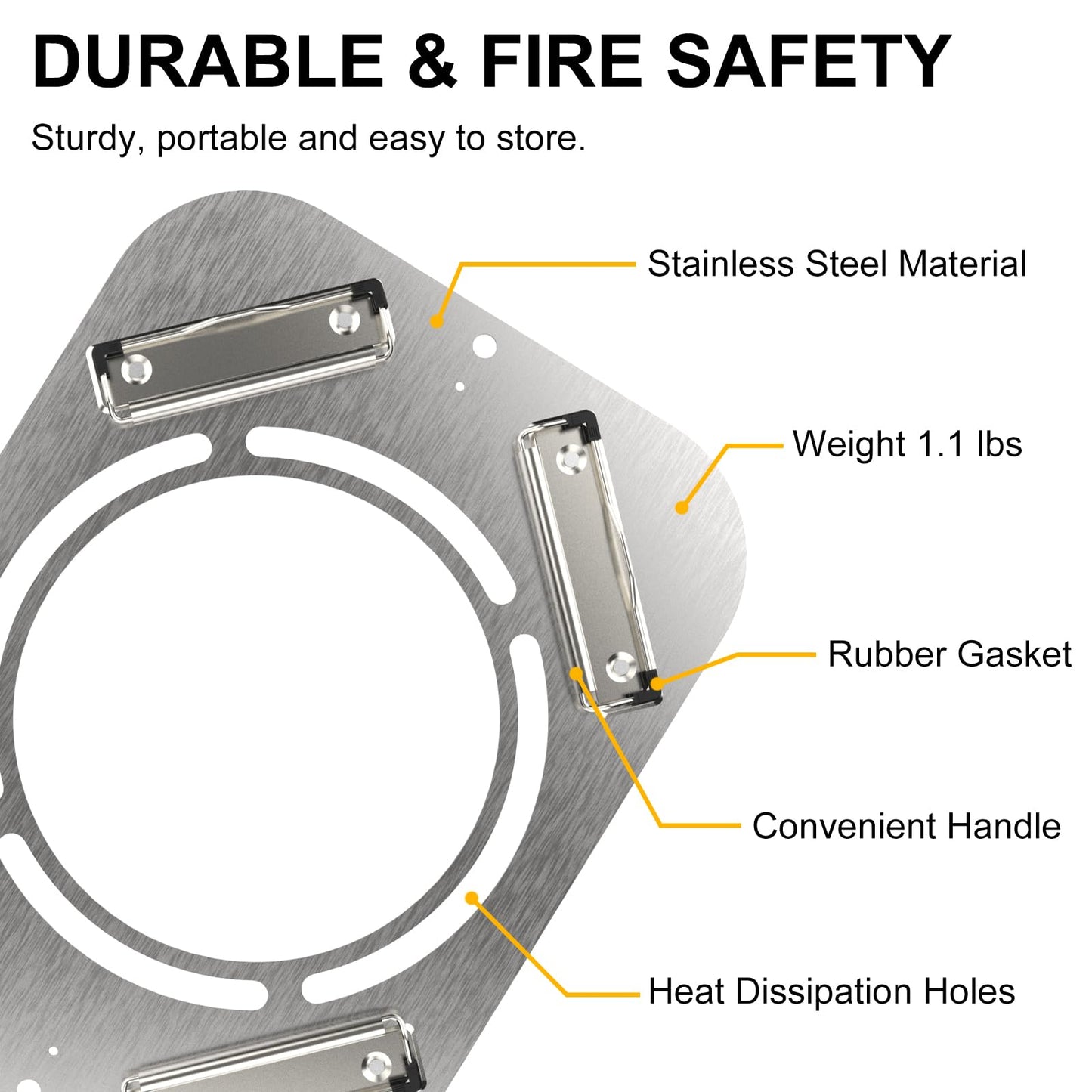 DIY Hot Stove Jack - Stainless Steel Clip-On with Chimney Hole for Tents