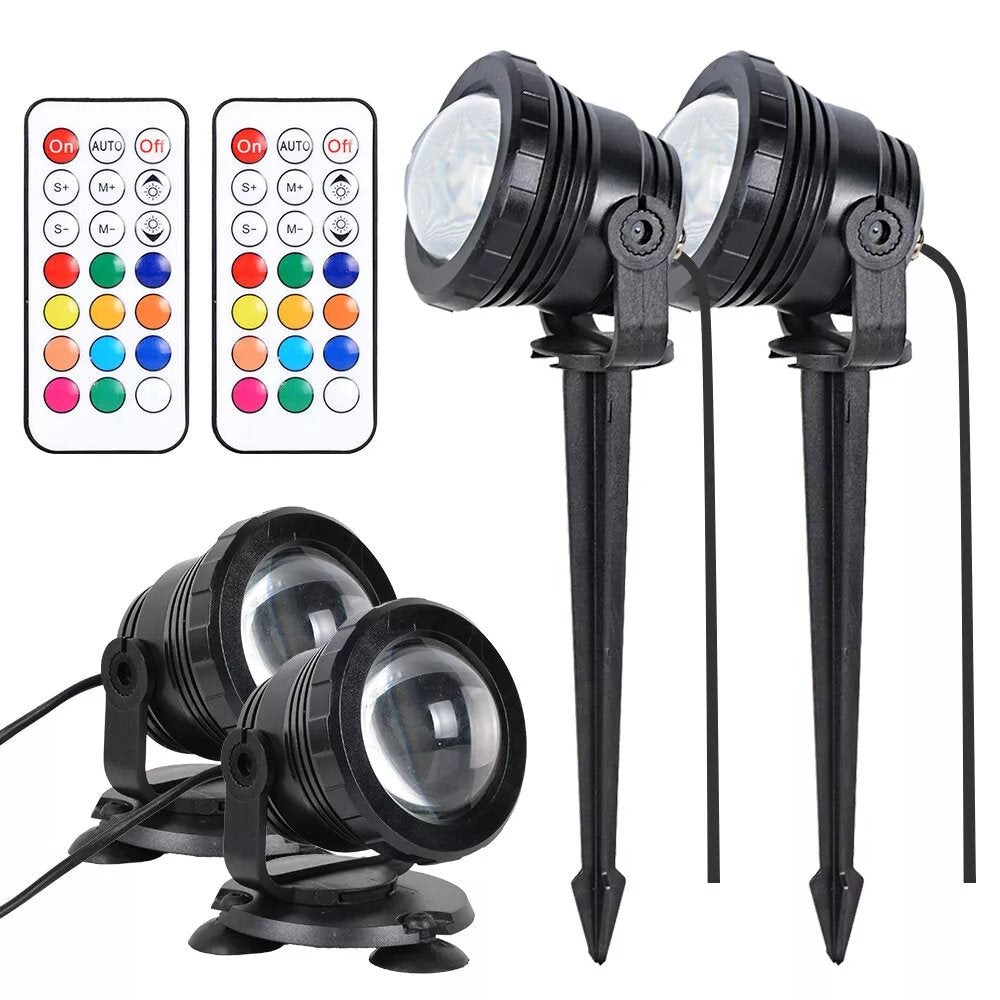 Smart Outdoor Spot Lights Waterproof RGB Landscape Lighting for Yard Xmas Decor