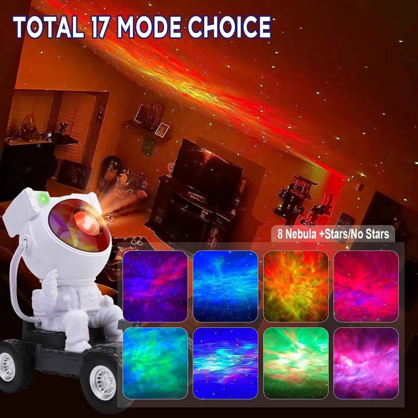 Astronaut Galaxy Projector Nebula Space Buddy Night Light for Room Holiday Decor