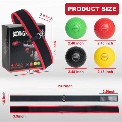 Boxing Reflex Ball Reaction With Headband Hand Eye Coordination Adults Kids Gift