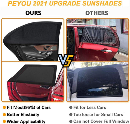 2 Car Window Sun Shade Side Cover Curtain Privacy Screen Mesh Baby UV Protection
