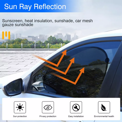 5PCS Car Window Shades Side Rear Sun Shade Mesh Cover UV Protection Glare Shield