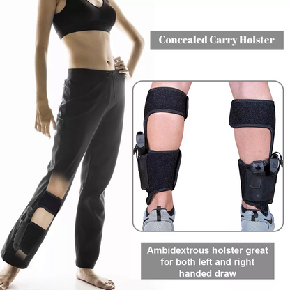Tactical Ankle Gun Holster for Concealed Carry, Right Left Hand for Most Pistols Revolvers, Lightweight & Durable Airsoft Material