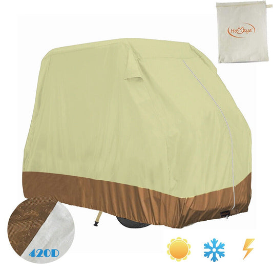 420D Heavy Duty 4 Passenger Golf Cart Cover Waterproof For EZ GO Yamaha Club Car