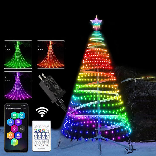 200LED Waterfall Light Christmas Tree Fairy String Lights Waterproof Party Decor