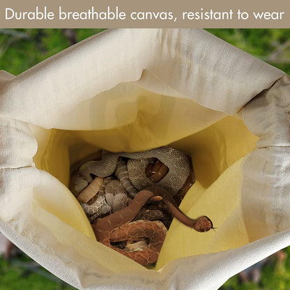 Snake Reptile Bag with Safe Corners Drawstring-Sealed Capture Sack Escape-Proof