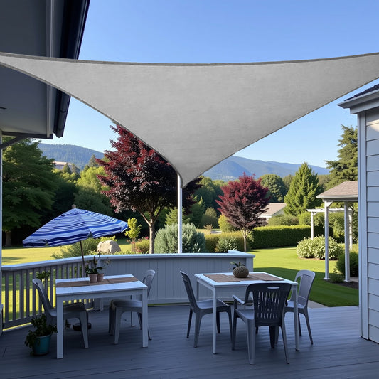 Triangle Sun Shade Sail Canopy Pergola Cover for Patio Yard Backyard Garden Lawn