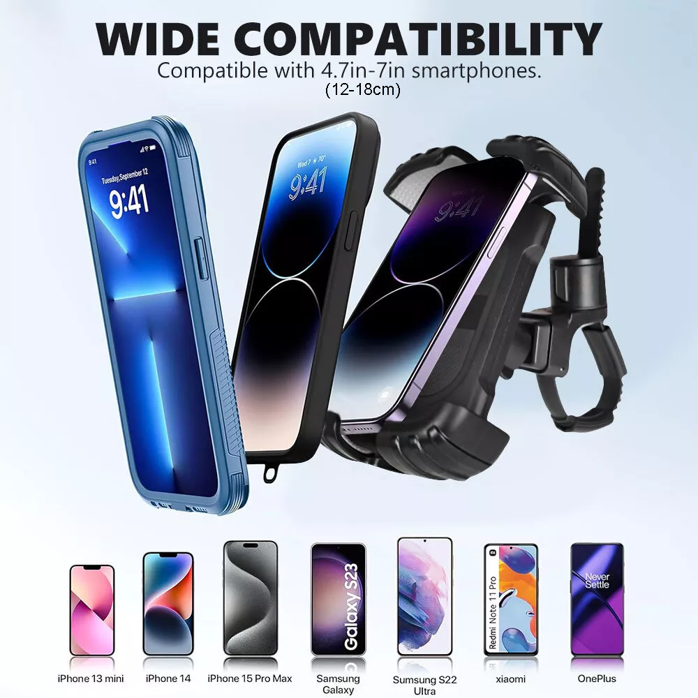 Bike / Motorcycle Handlebar Phone Holder Mount Clamp for 4.7-7" Cellphones