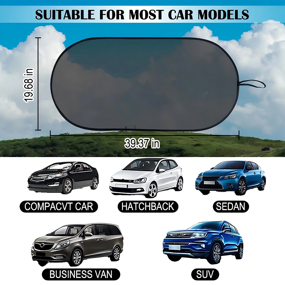 Car Back Window Sun Shade, Static Cling Rear Window Sunshade, Block Harmful UV Rays