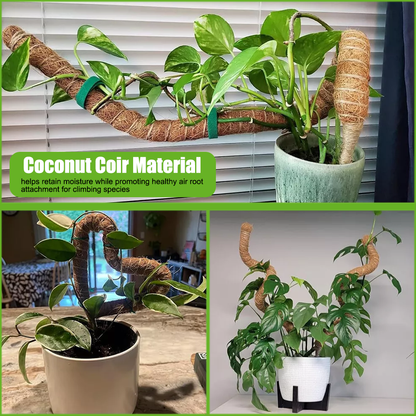 28” Bendable Moss Poles (Set of 4) for Monstera, Coir Support Stakes for Climbing Plants Indoor