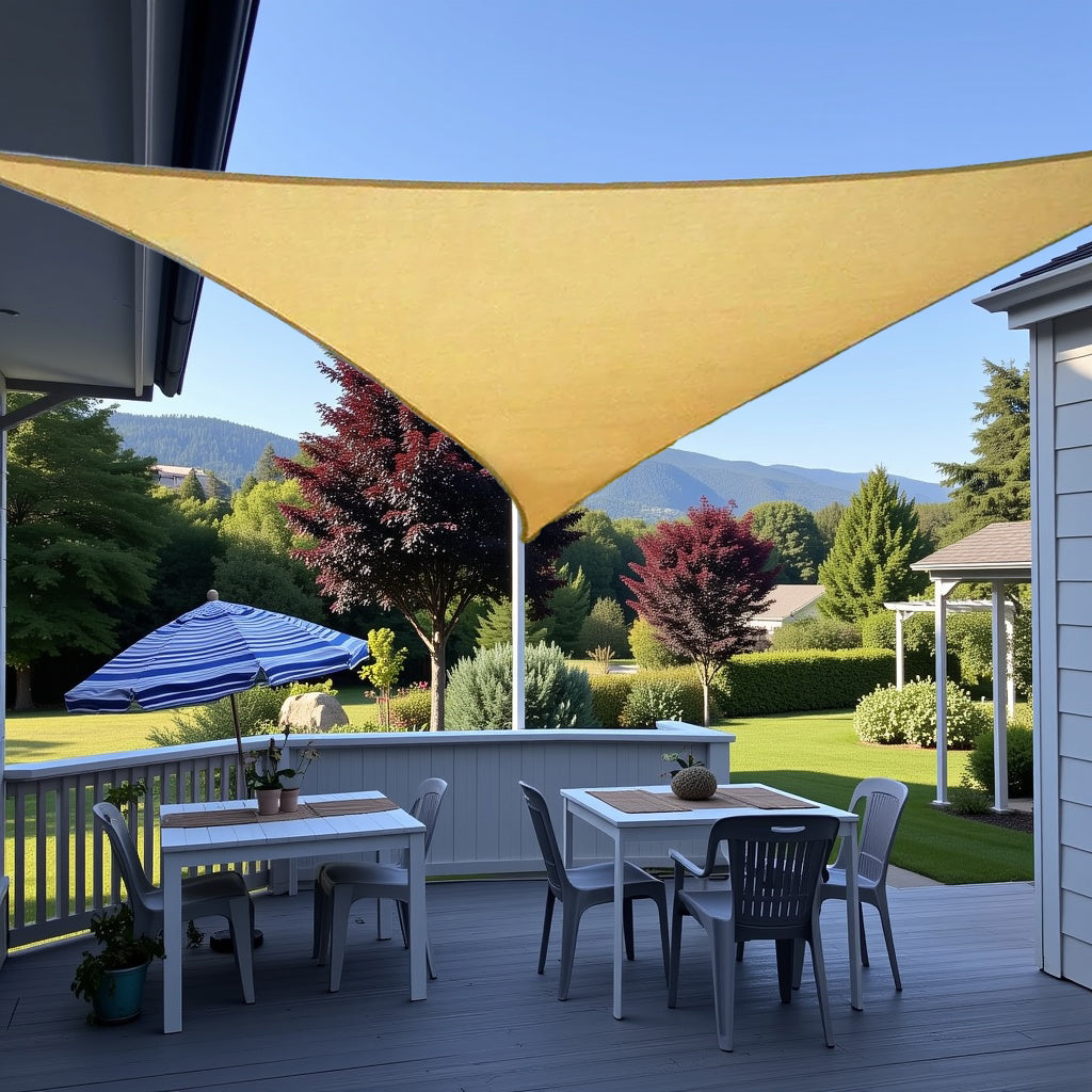 Triangle Sun Shade Sail Canopy Pergola Cover for Patio Yard Backyard Garden Lawn
