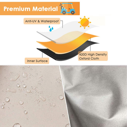 Golf Cart Cover 4 Passengers, Heavy Duty 420D Waterproof Golf Cart Covers Extended Roof Compatible with EZ GO Club Car Yamaha Golf Carts