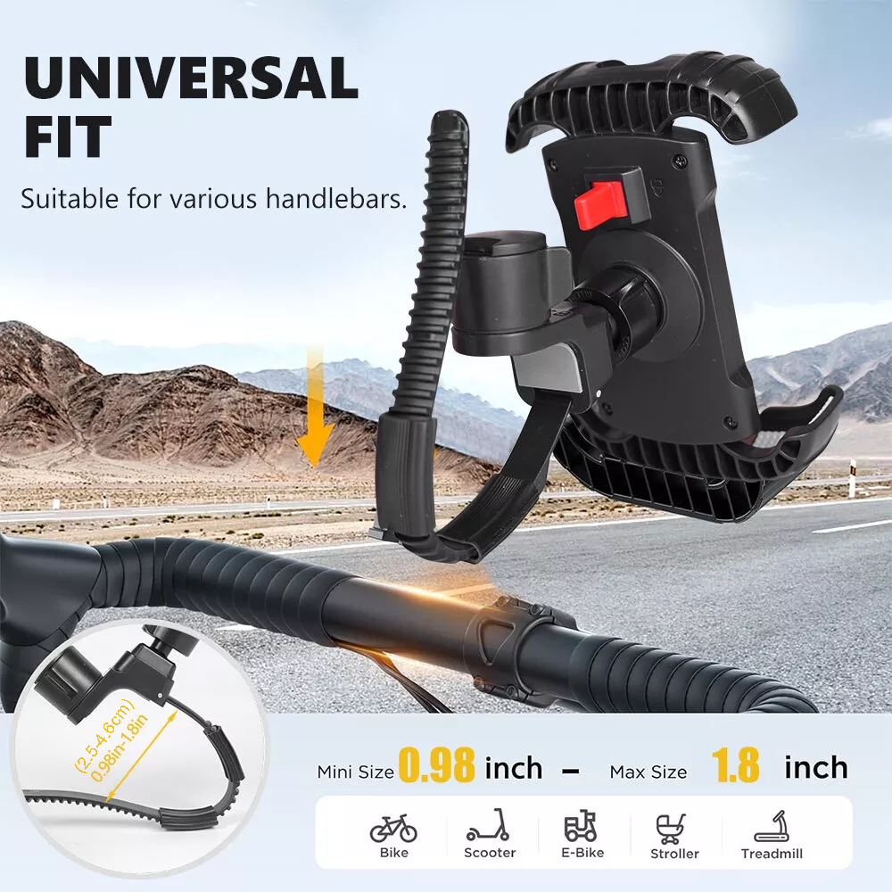 Bike / Motorcycle Handlebar Phone Holder Mount Clamp for 4.7-7" Cellphones