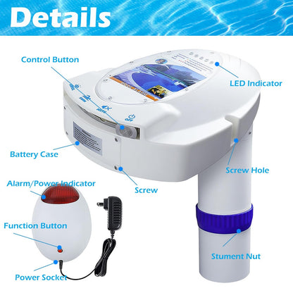Swimming Pool Alarm for Inground Above Ground Sensor Safety Guard Alarm Kids Pet