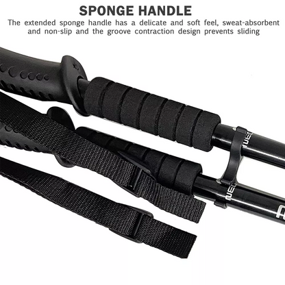 Hiking Poles, Telescopic Collapsible Trekking Poles with Quick Twist Lock System, Lightweight for Hiking Backpacking Mountaining