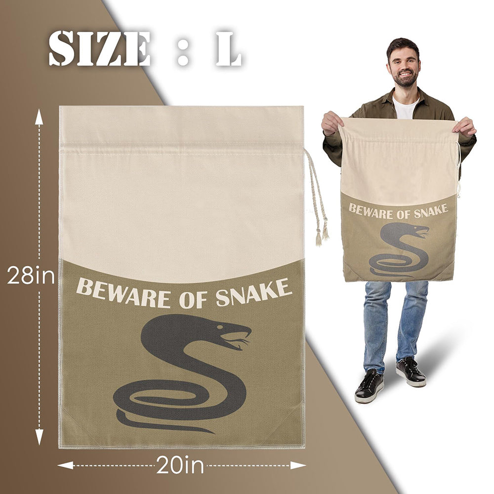 Snake Reptile Bag with Safe Corners Drawstring-Sealed Capture Sack Escape-Proof