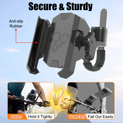 Camera Friendly Bike / Motorcycle Handlebar Phone Holder, 360° Smooth Rotation, Suitable for 4.7-7.0" Smartphones