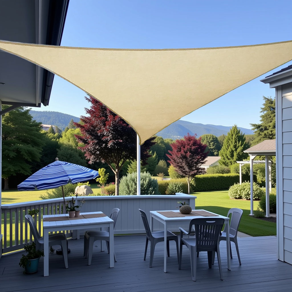 Triangle Sun Shade Sail Canopy Pergola Cover for Patio Yard Backyard Garden Lawn