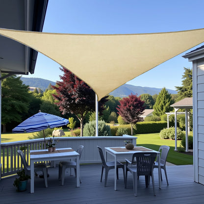Triangle Sun Shade Sail Canopy Pergola Cover for Patio Yard Backyard Garden Lawn