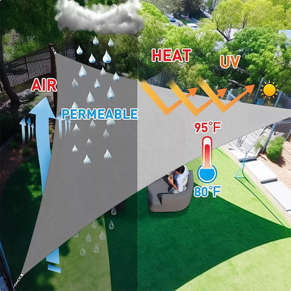 Triangle Sun Shade Sail Canopy Pergola Cover for Patio Yard Backyard Garden Lawn