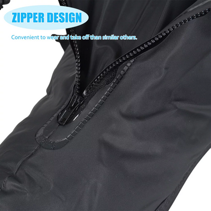Waterproof Rain Shoe Covers with Elastic Securing Straps, Anti-Slip, Lightweight, Portable Overshoes for Outdoor Walking, Hiking & Camping