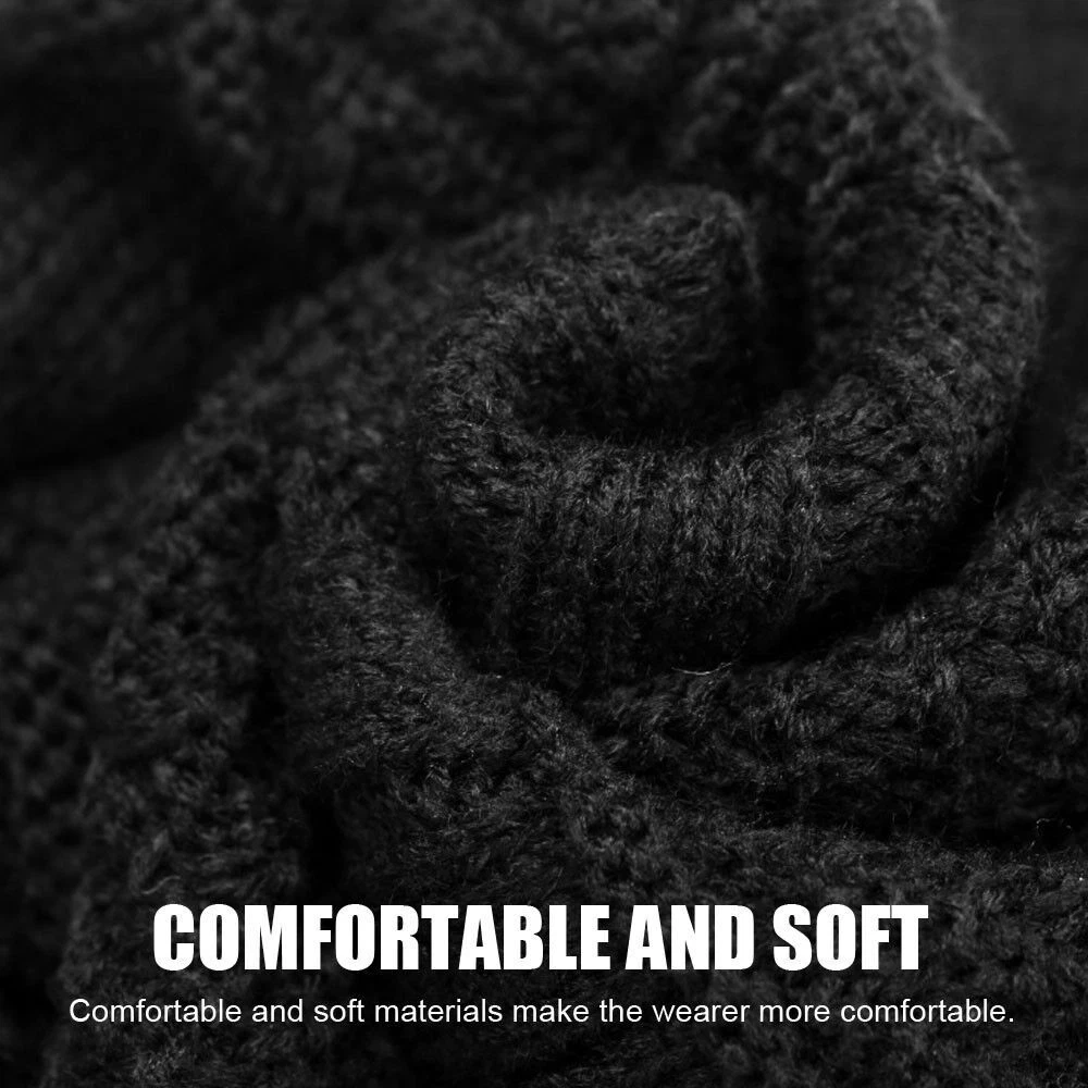 Winter Beanie Hat Knitted Bacaclava Snood Scarf Set Snow Ski Cap for Men Women