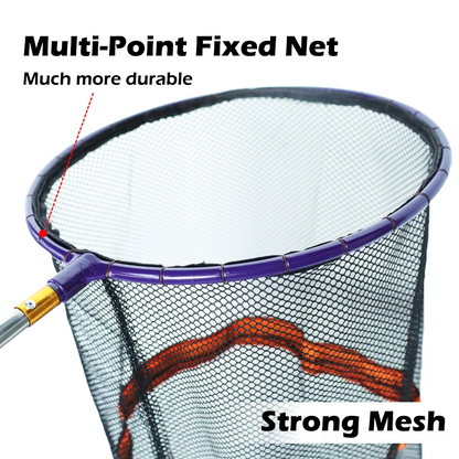 Snake Catcher Net, Retractable Reptile Handling Tool, Telescopic Pole, Strong Mesh, Rubber Handle