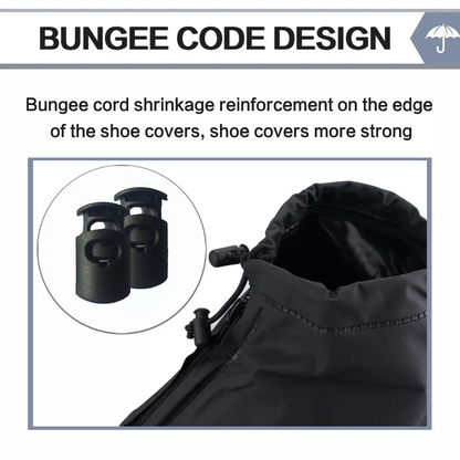 Anti-slip Waterproof Overshoes, Reusable Rain Shoe Covers, Foldable & Lightweight for Outdoor Walking, Hiking & Camping