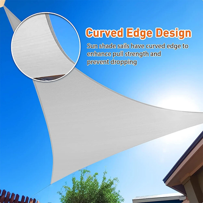 Triangle Sun Shade Sail Canopy Pergola Cover for Patio Yard Backyard Garden Lawn